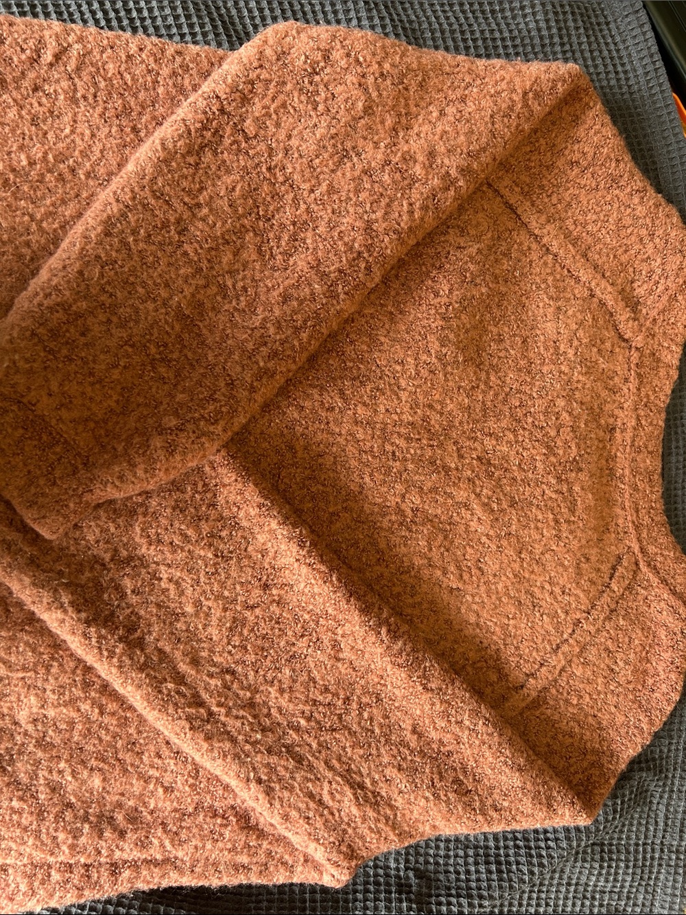 aerie Rust Bouclé Crewneck Sweater - Picture 3 of 3